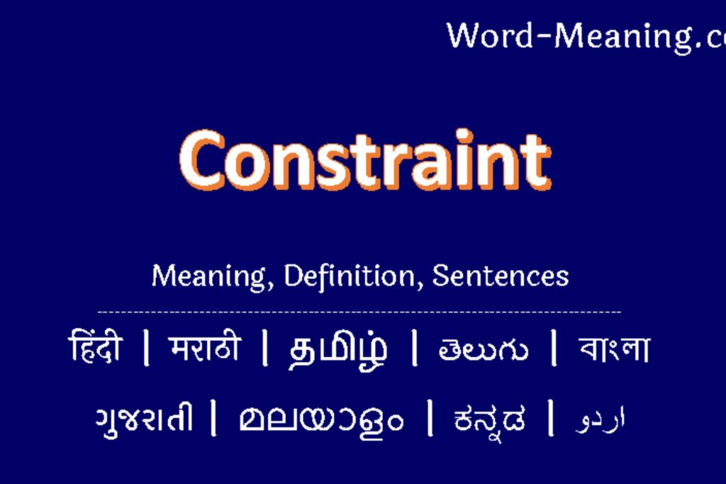 constraints meaning in marathi